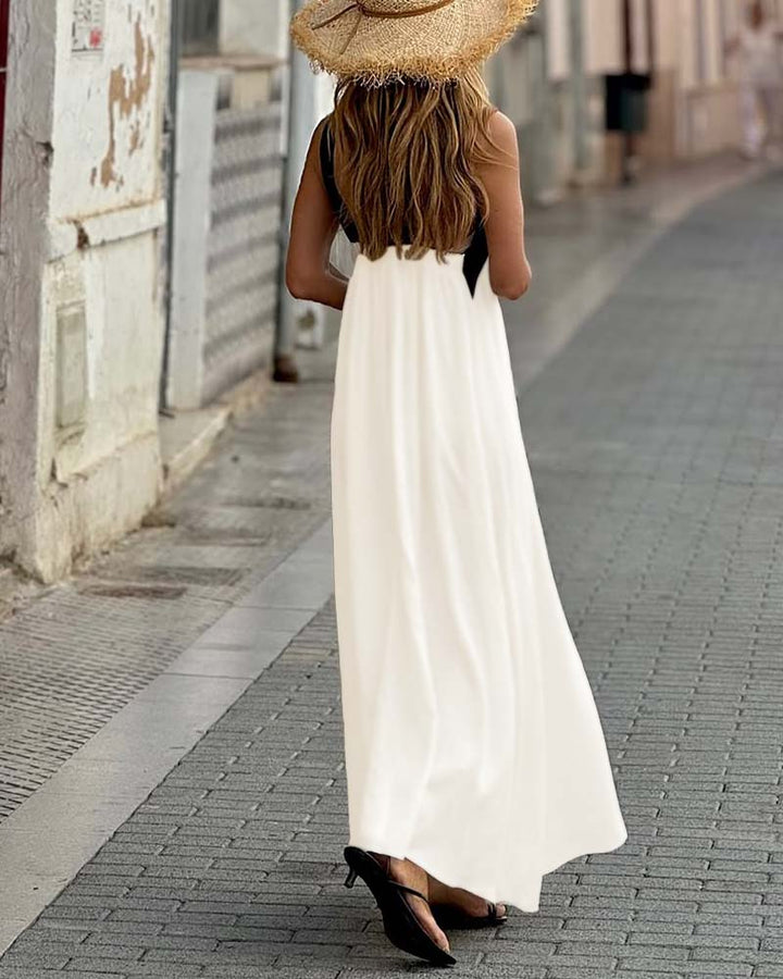 Giana - Vestido Elegante Sem Costas Com Decote Cruzado