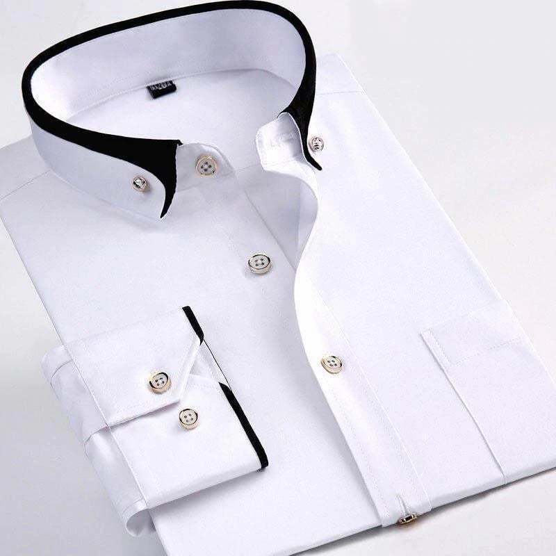 Abram - Camisa Clássica de Manga Comprida