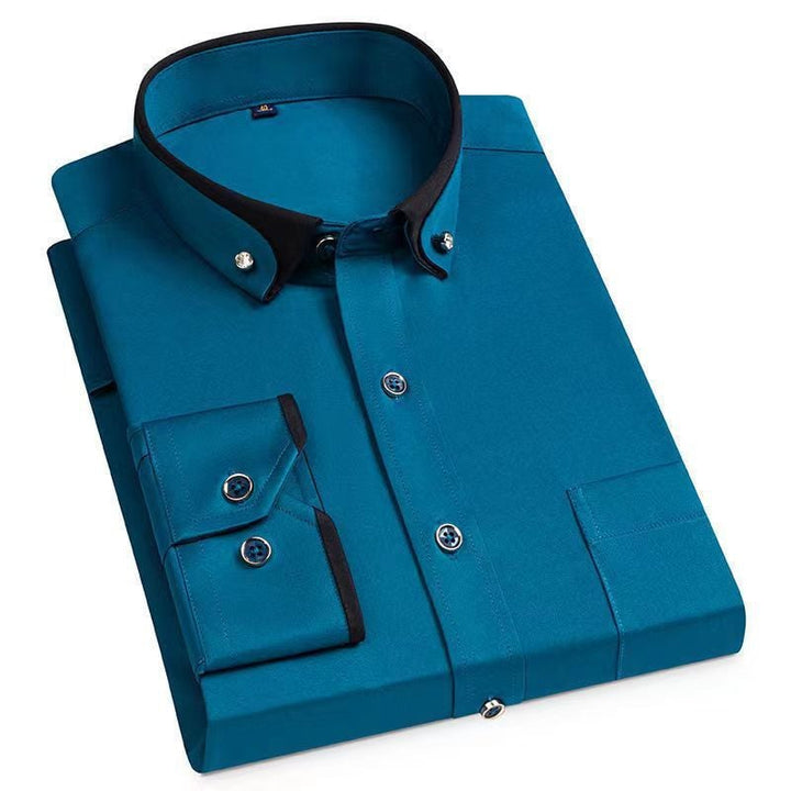 Abram - Camisa Clássica de Manga Comprida