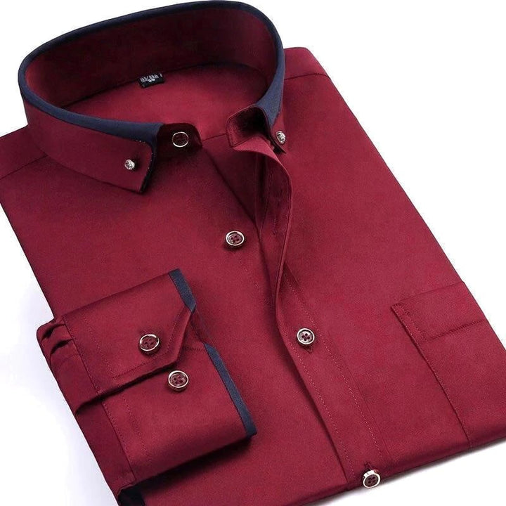 Abram - Camisa Clássica de Manga Comprida
