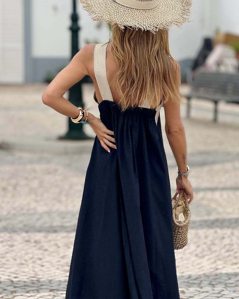 Giana - Vestido Elegante Sem Costas Com Decote Cruzado