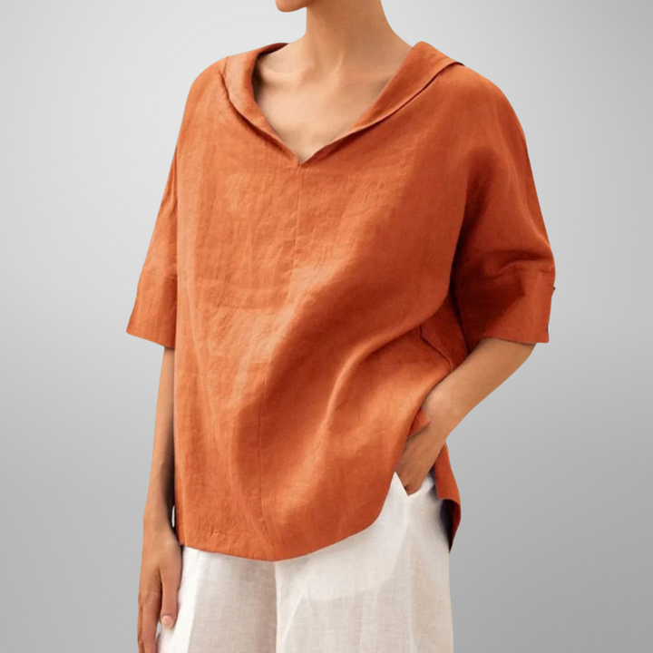 Alissa - Blusa Casuais De Corte Largo