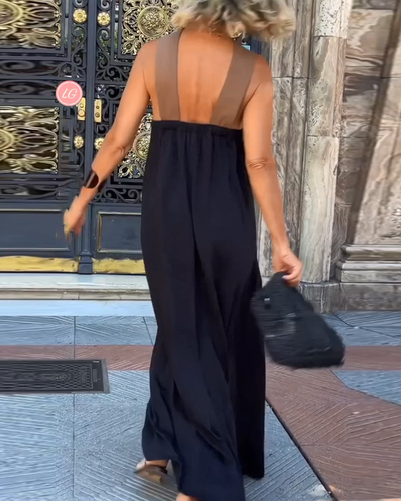 Giana - Vestido Elegante Sem Costas Com Decote Cruzado