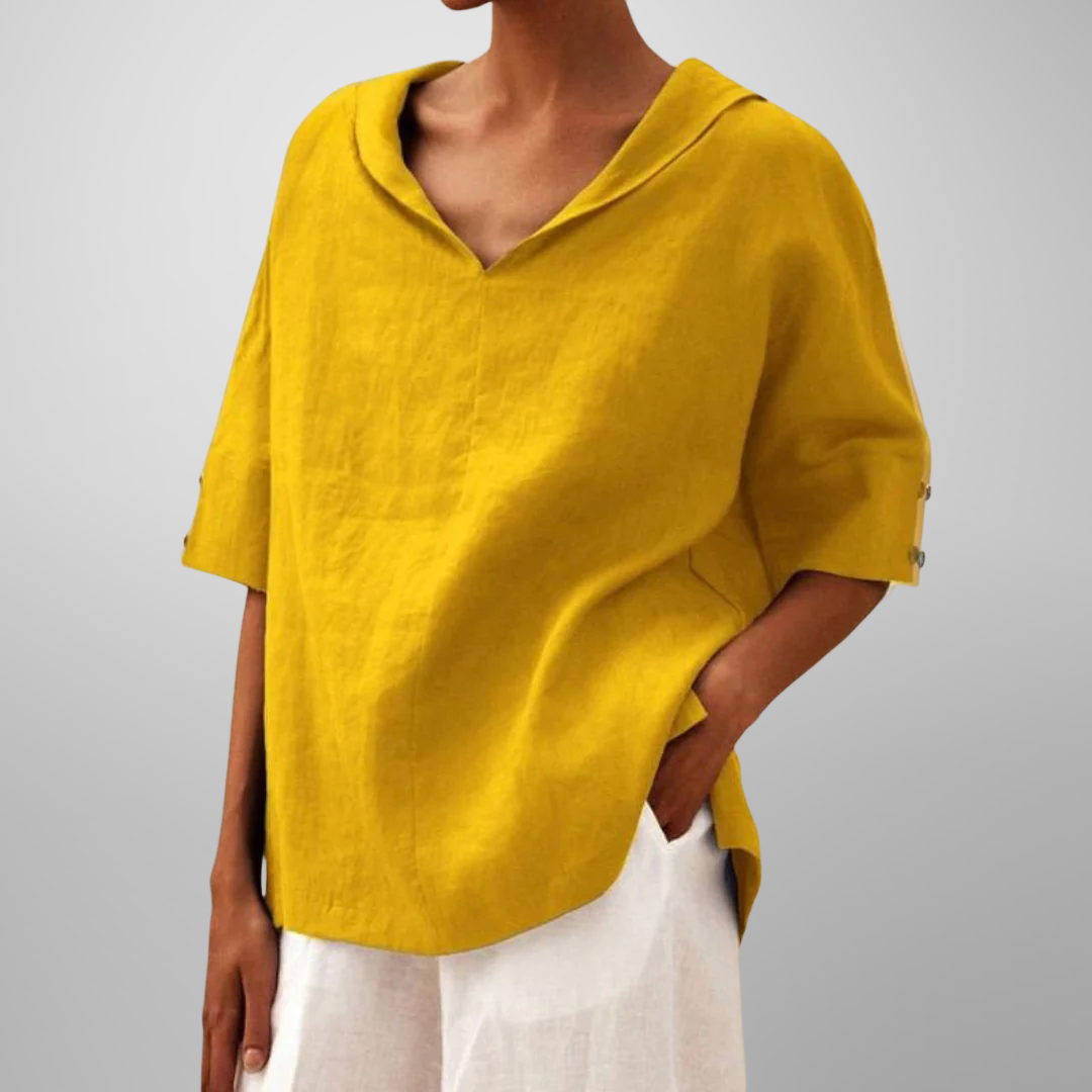 Alissa - Blusa Casuais De Corte Largo