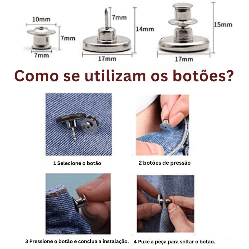 CinchPin - Fivela Ajustável Para Cintura Com Ajuste Perfeito