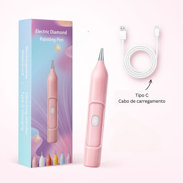DazzleDot - Caneta de Pintura Eléctrica Com Diamantes 6 Cores