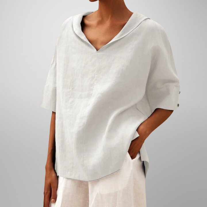 Alissa - Blusa Casuais De Corte Largo