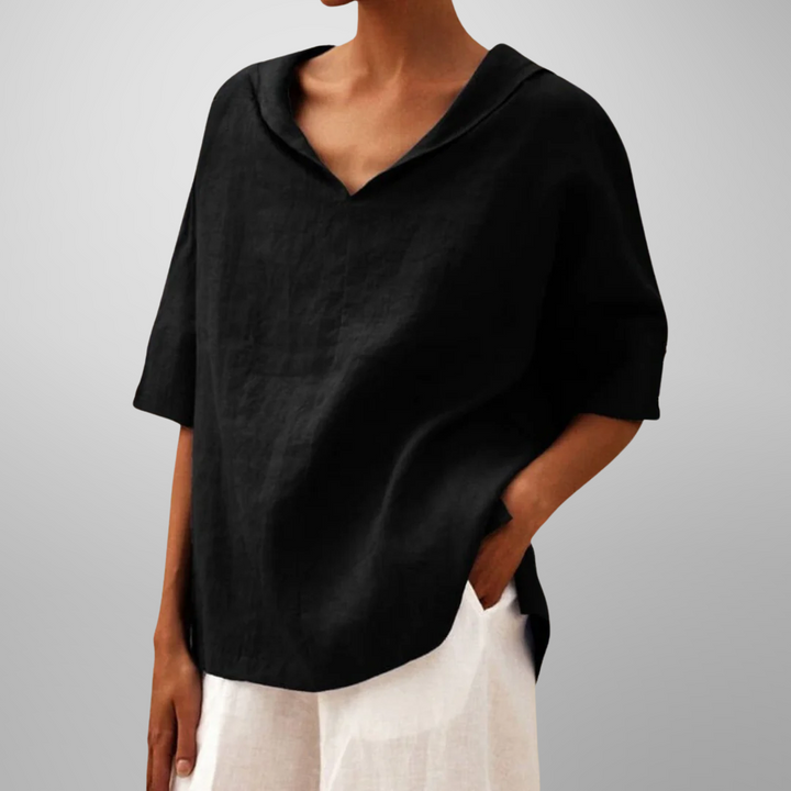 Alissa - Blusa Casuais De Corte Largo
