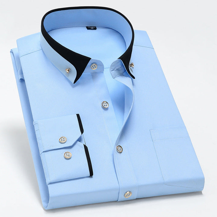 Abram - Camisa Clássica de Manga Comprida