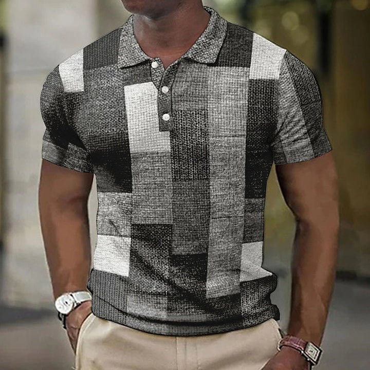 Gasan - Camisa Polo Multicolorida de Manga Curta
