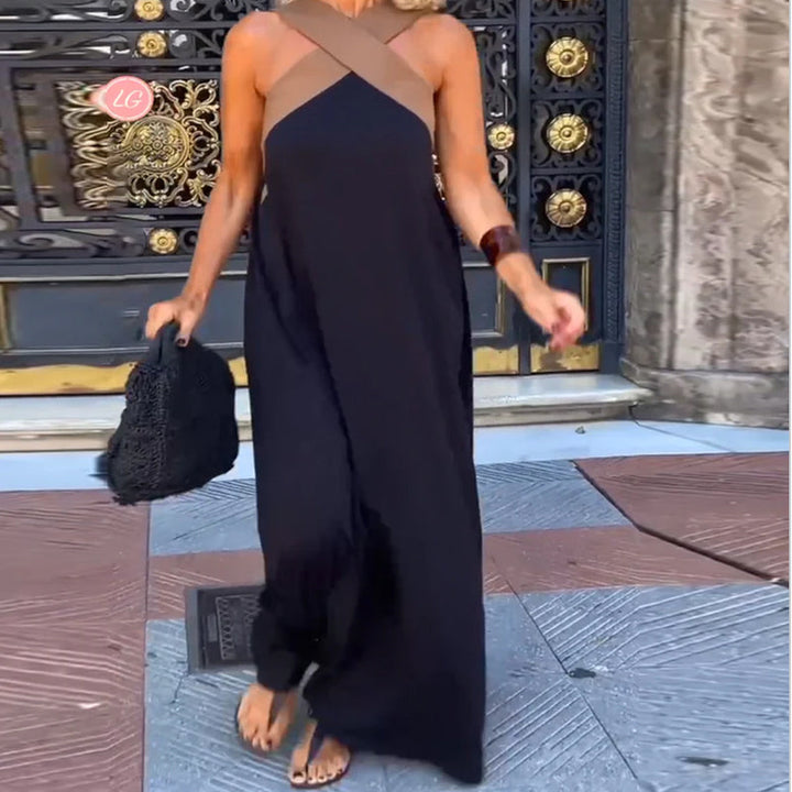 Giana - Vestido Elegante Sem Costas Com Decote Cruzado