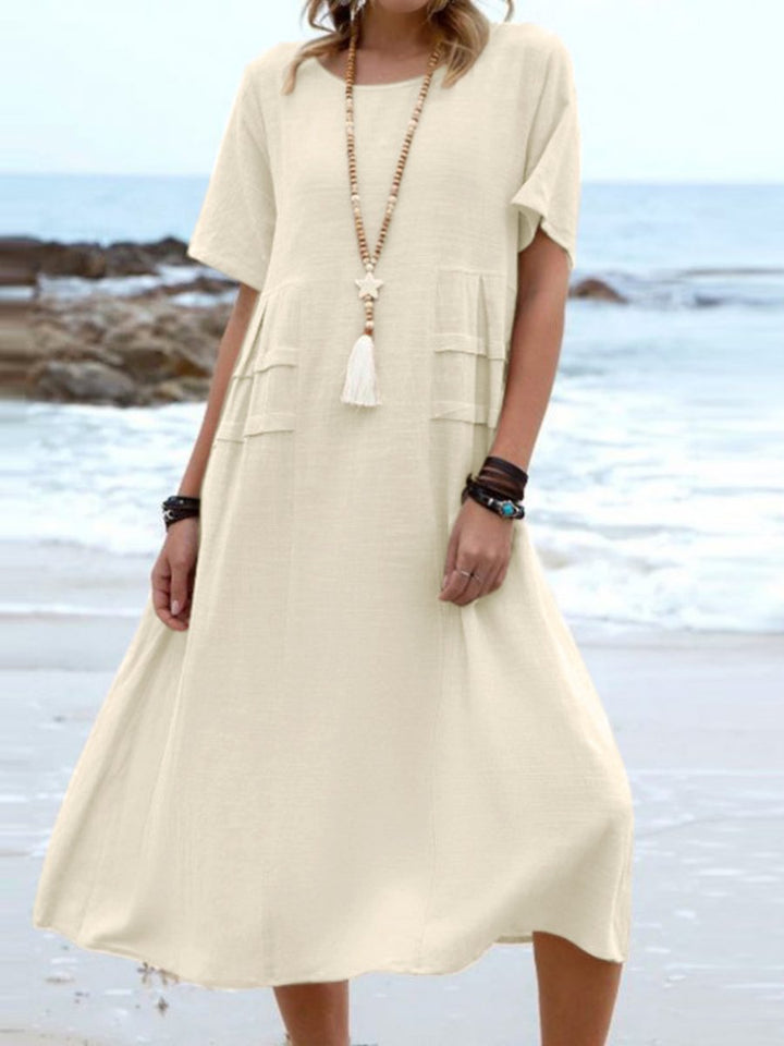 Aryuna - Vestido Largo Com gola Redonda
