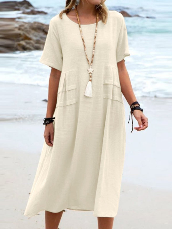 Aryuna - Vestido Largo Com gola Redonda