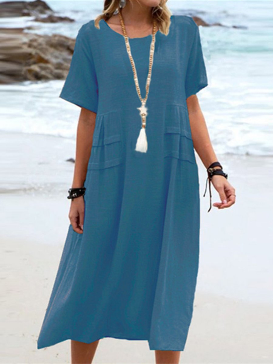 Aryuna - Vestido Largo Com gola Redonda