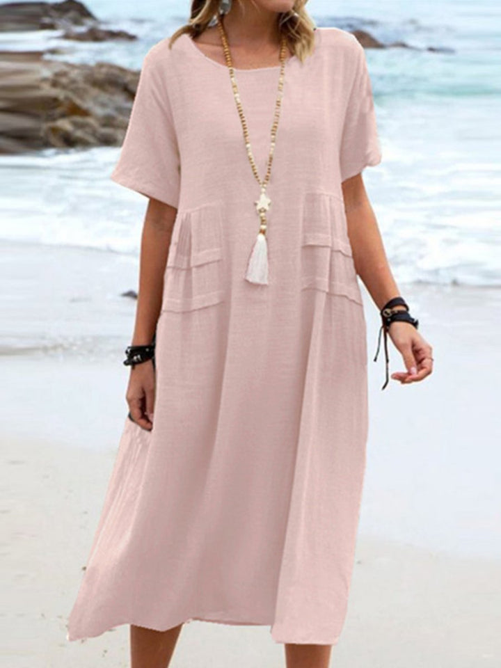 Aryuna - Vestido Largo Com gola Redonda